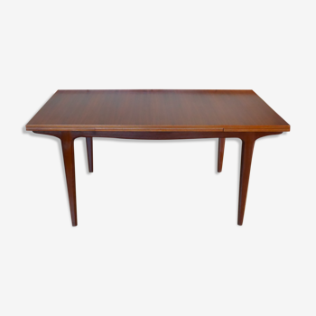 Table de repas en teck rectangulaire extensible design scandinave