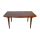 Dining table in rectangular teak extendable Scandinavian design