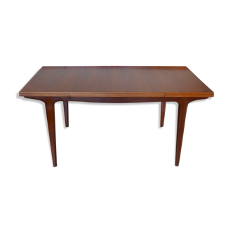 Dining table in rectangular teak extendable Scandinavian design
