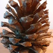 Lampe pomme de pin en bronze ancienne