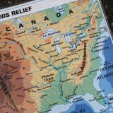 Ancienne carte MDI États-Unis USA vintage