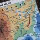 Ancienne carte MDI États-Unis USA vintage