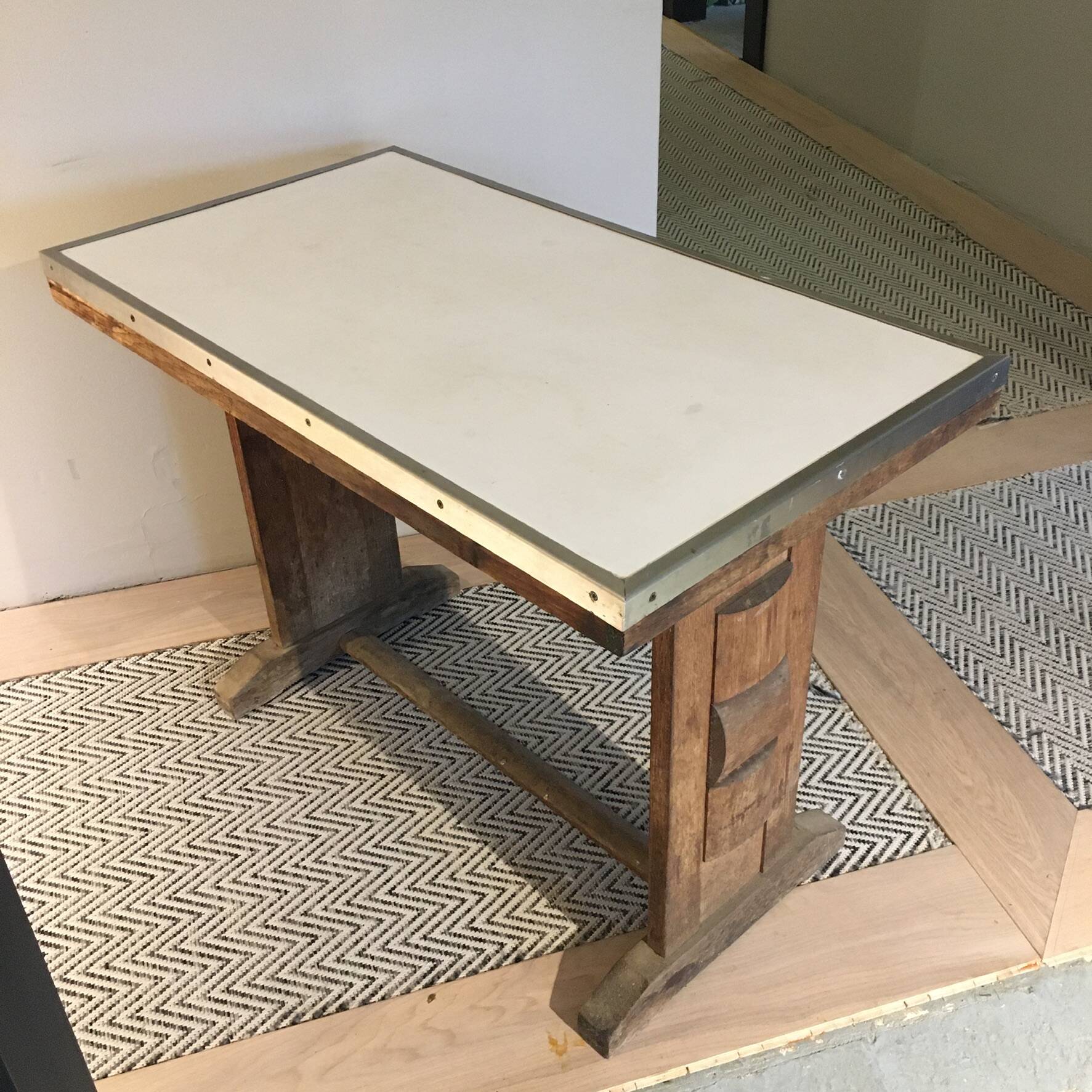 Wood and Formica bistro table