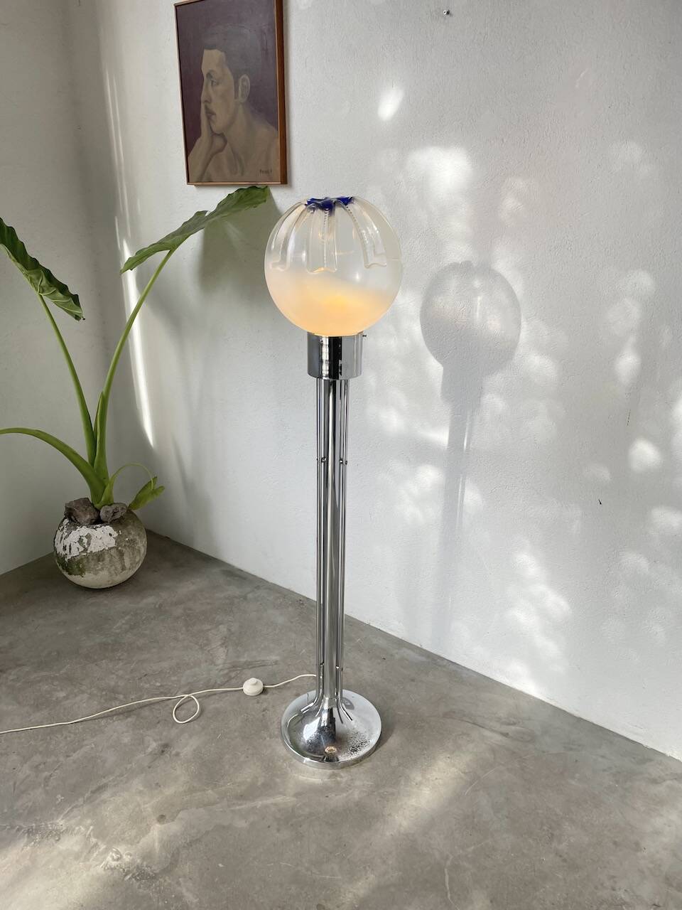 Mazzega floor lamp 1970 Murano glass