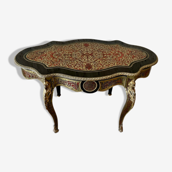 Boulle marquetry table of counterpart. Napoleon III, nineteenth century