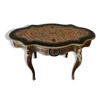 Boulle marquetry table of counterpart. Napoleon III, nineteenth century