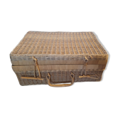 Large Vintage Rattan Suitcase - LPR047