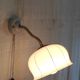 Vintage wall light in brass, porcelain and opaline - mid 20th century.
