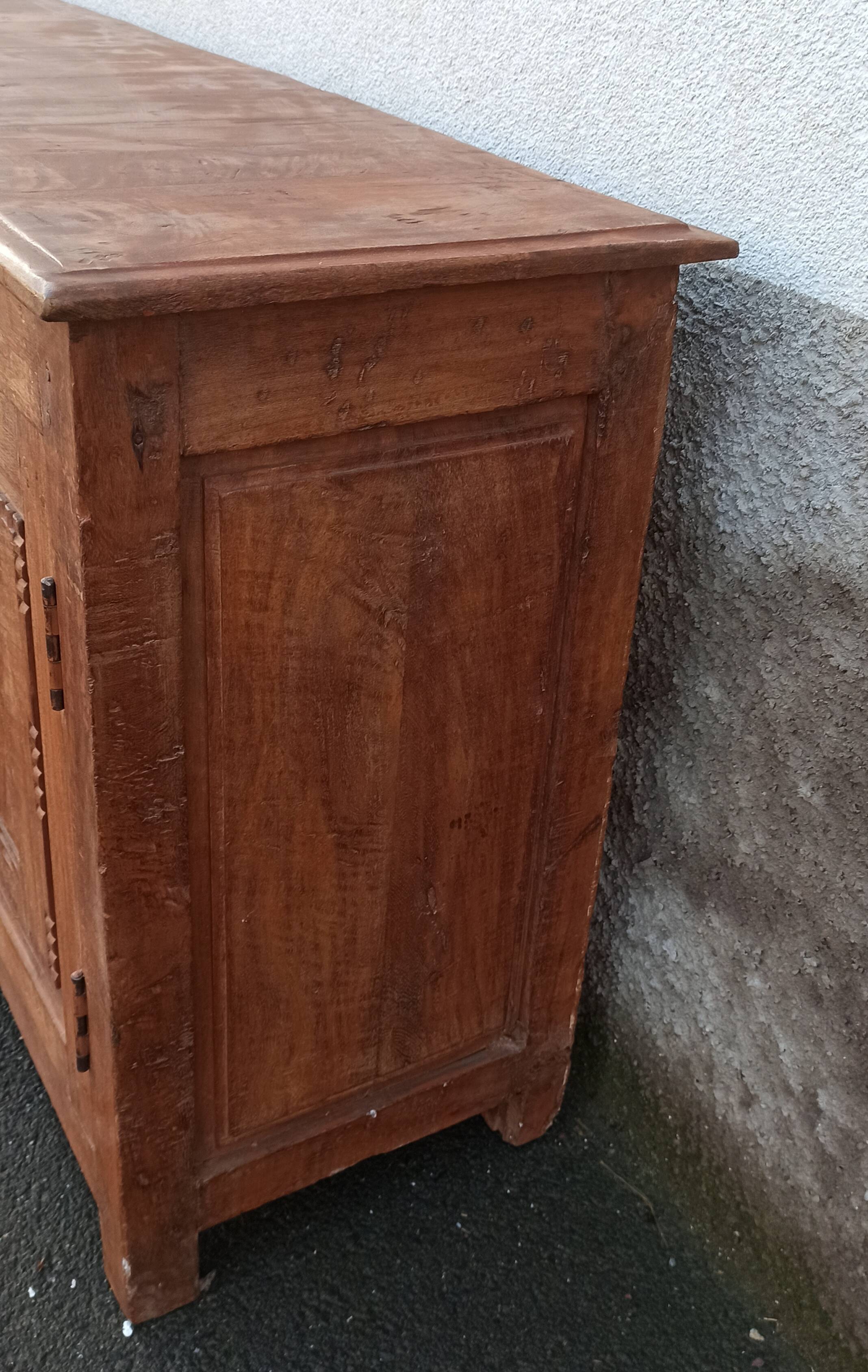 Antique wooden sideboard with 4 doors