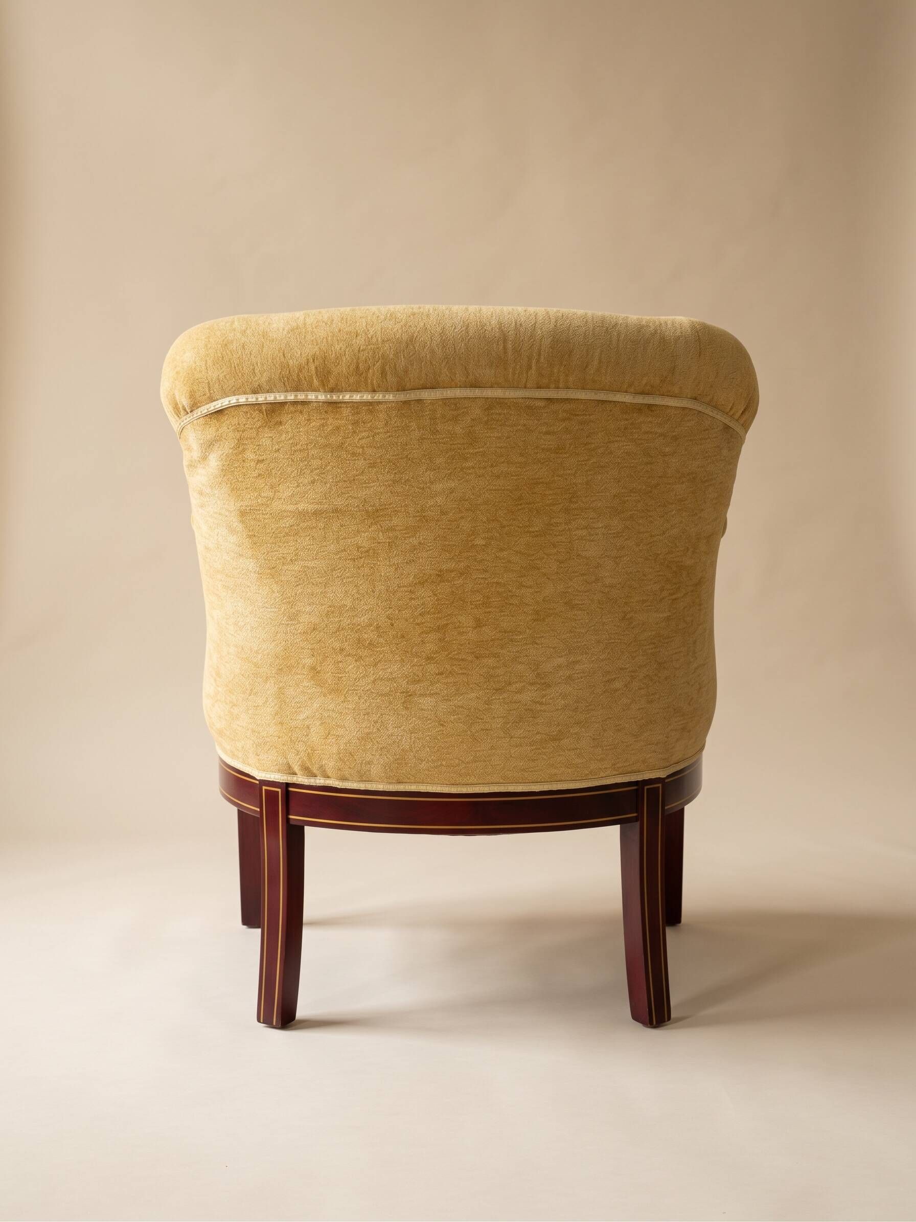 Art Deco gondola armchair in mahogany and marquetry – 1930s