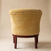 Art Deco gondola armchair in mahogany and marquetry – 1930s