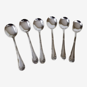 Set de 6 cuillères à crème en métal argenté