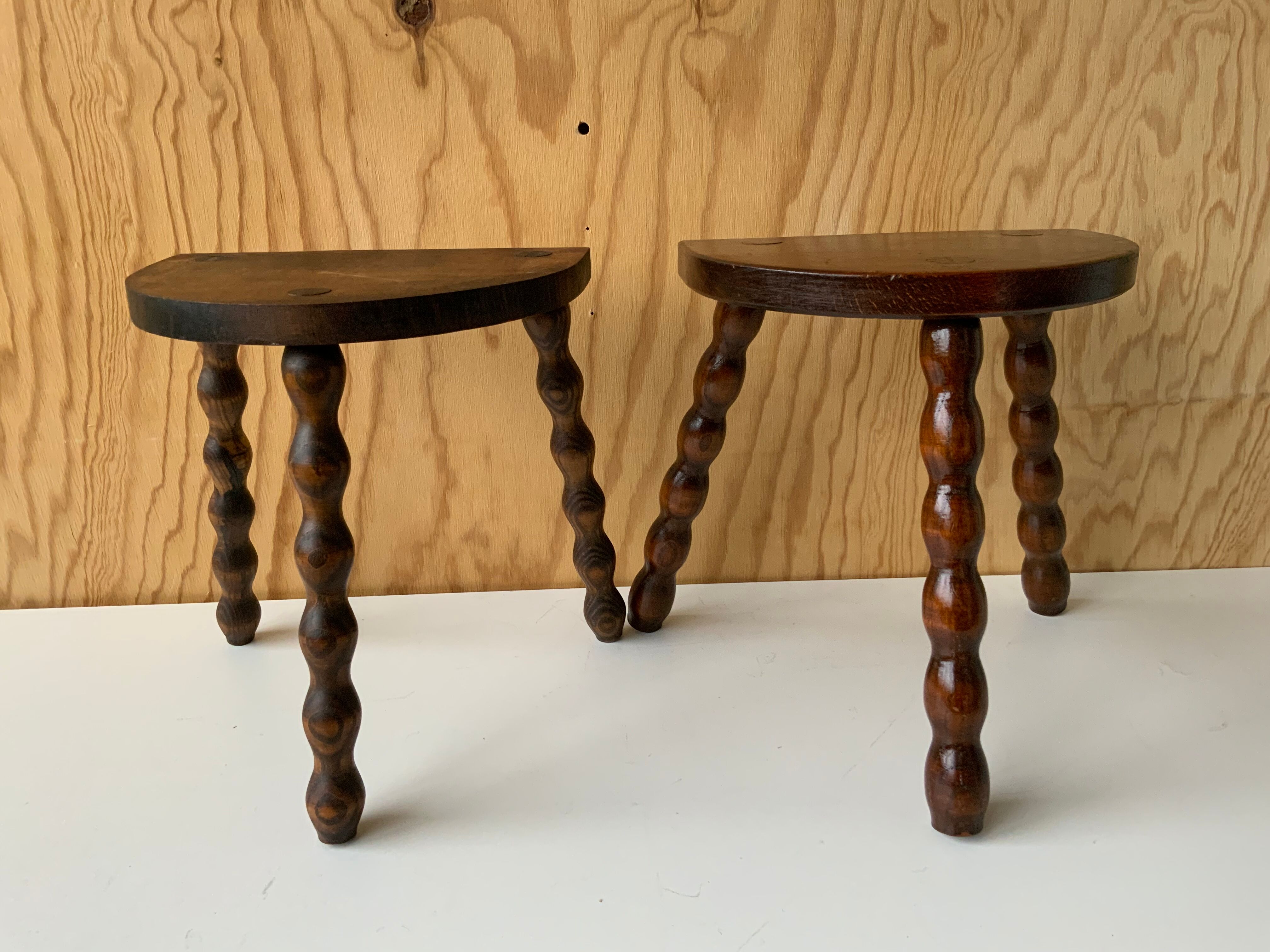Duo of cowherd stools