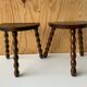 Duo of cowherd stools