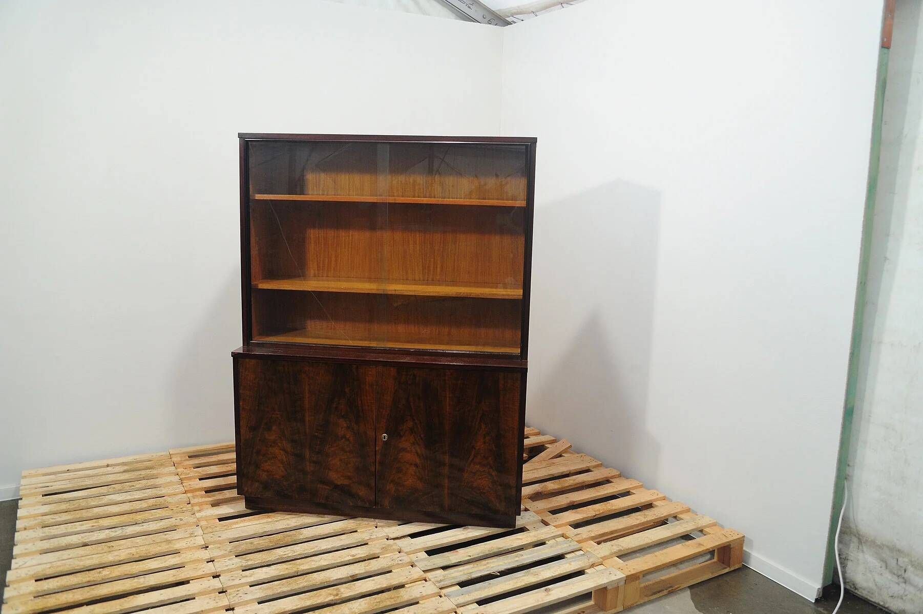 Mid-century modern bookcase by Setona, 1950s Czechoslovakia