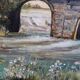Tableau peinture huile sur toile monument