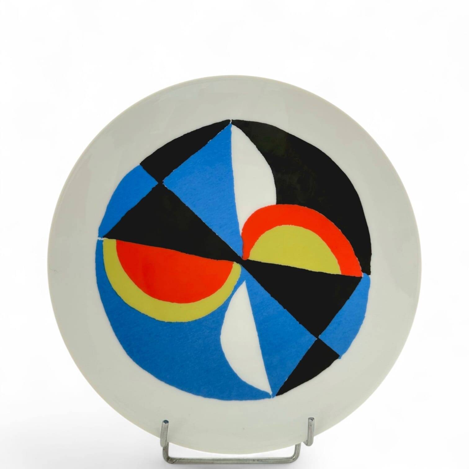 Sonia delaunay (1885-1979), “windsor” plate, circa 1976-1977