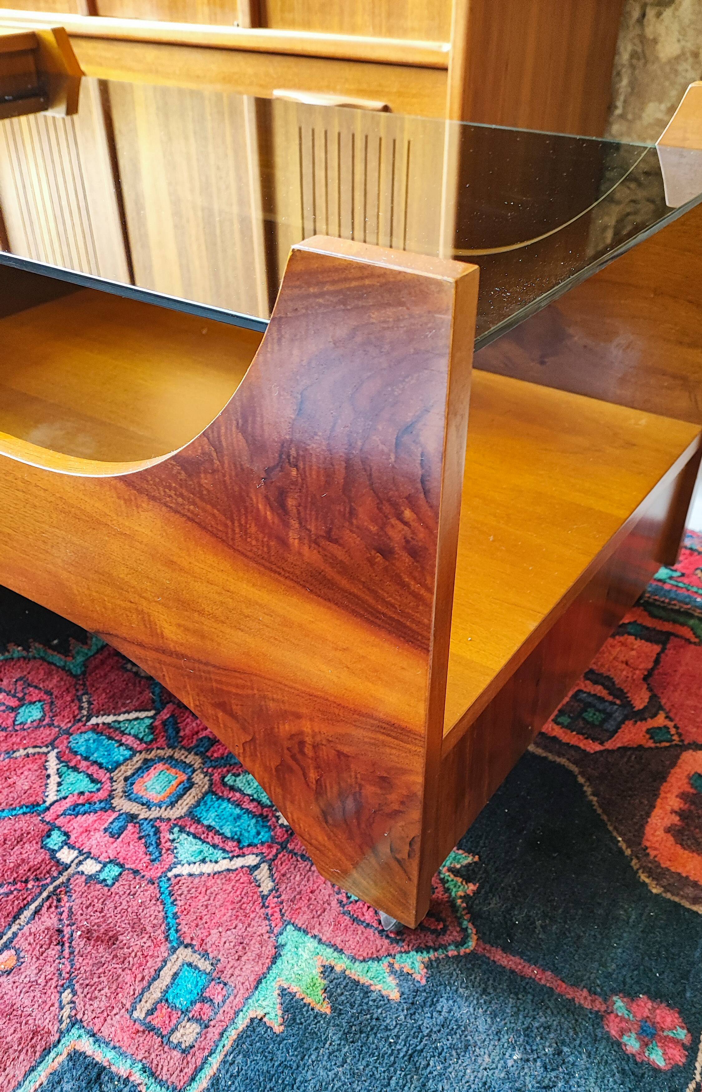 Rosewood coffee bar table Italy 1960