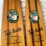 Wooden water ski pair