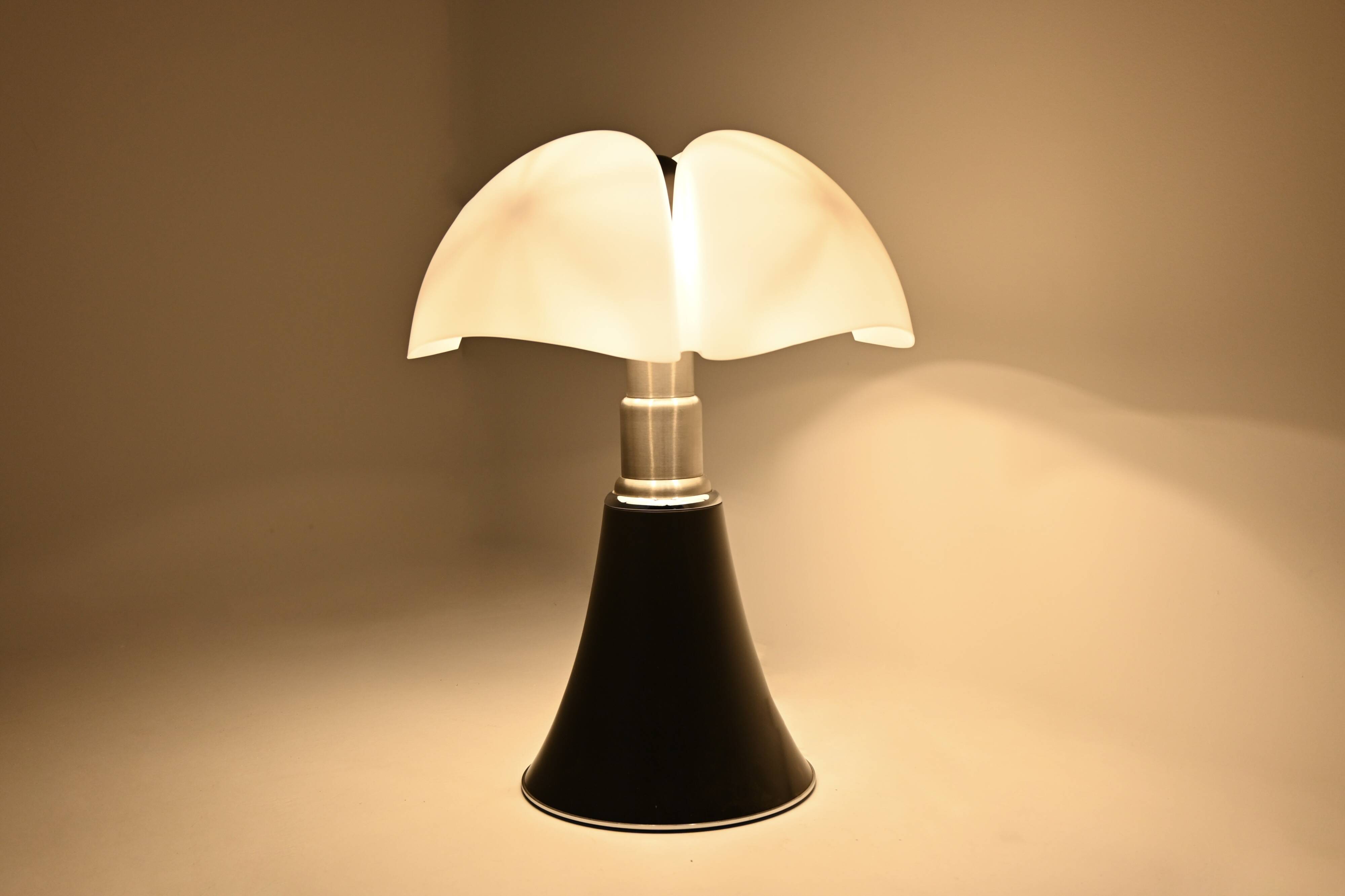 Black Pipistrello lamp by Gae Aulenti for Martinelli Luce, 1960s