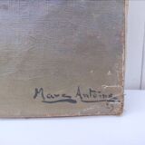 Oil on canvas, bouquet of roses, Marc-Antoine, 1929