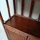 Vintage bamboo bookcase and canning