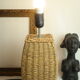 Vintage twisted natural rattan lamp foot