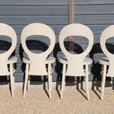 4 BAUMANN white seagull chairs