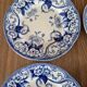 Set of 4 flat plates Creil & Montereau model Flora