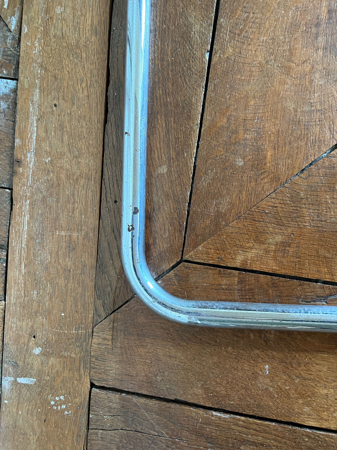 Nesting tables metal and smoked glass 70s