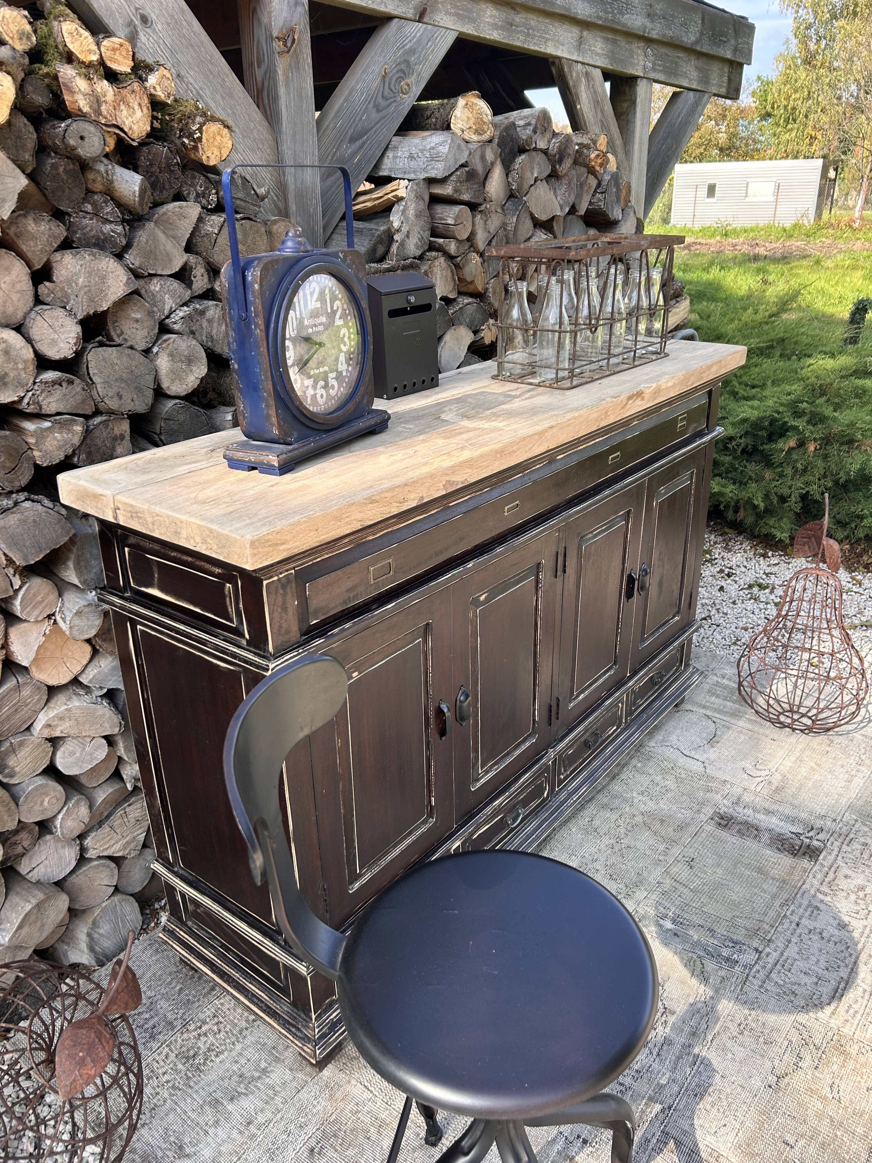 Meuble métier massif ébèné