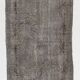 Vintage handmade turkish accent rug over-dyed in gray color