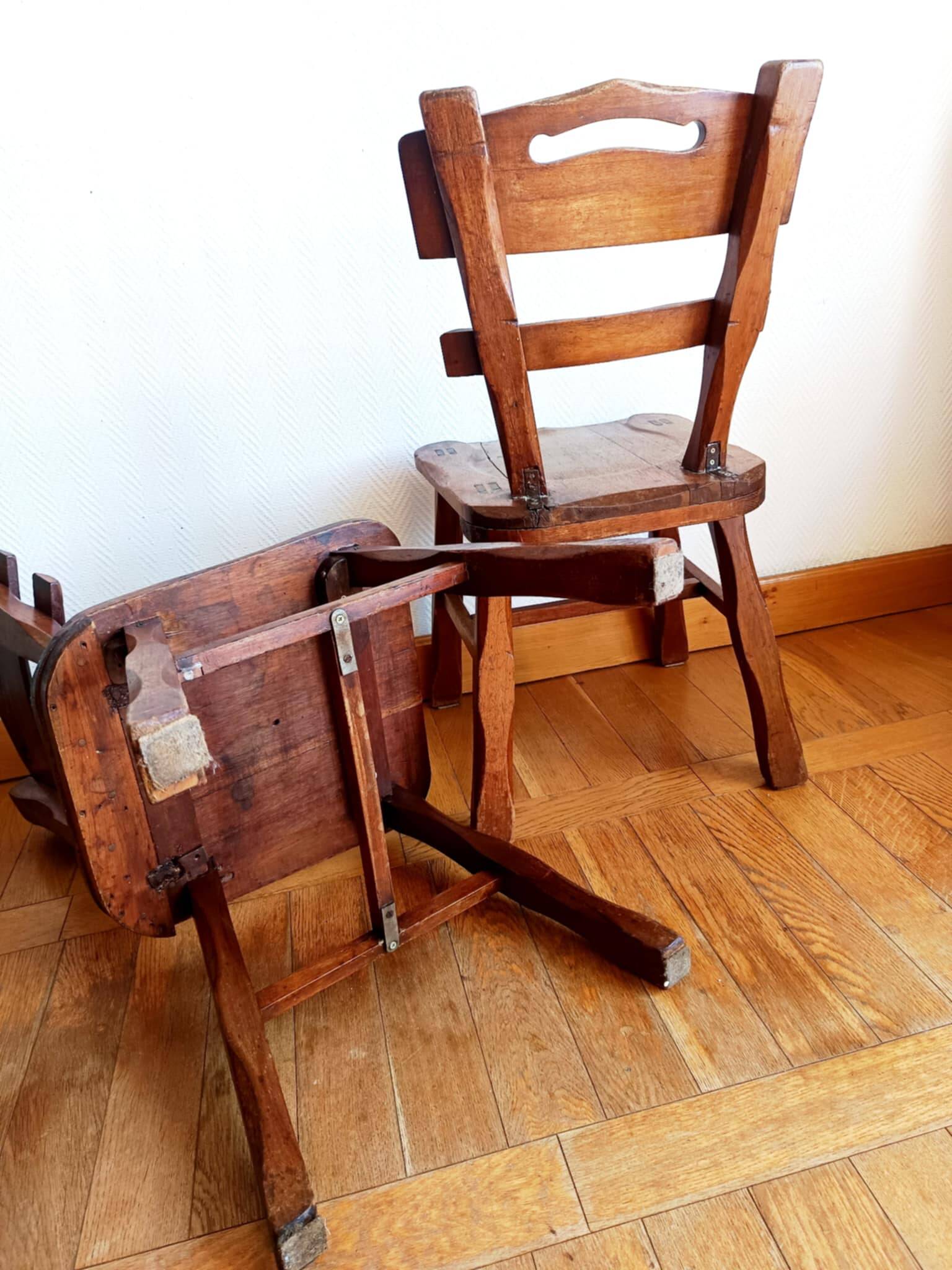 Paire de chaises brutalistes style ranch