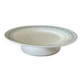 Antique mignardise dish on a pedestal in Saint-Amand earthenware (Nord)