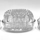 Three Glass Flower Picnics by VMC Reims 60s-70s