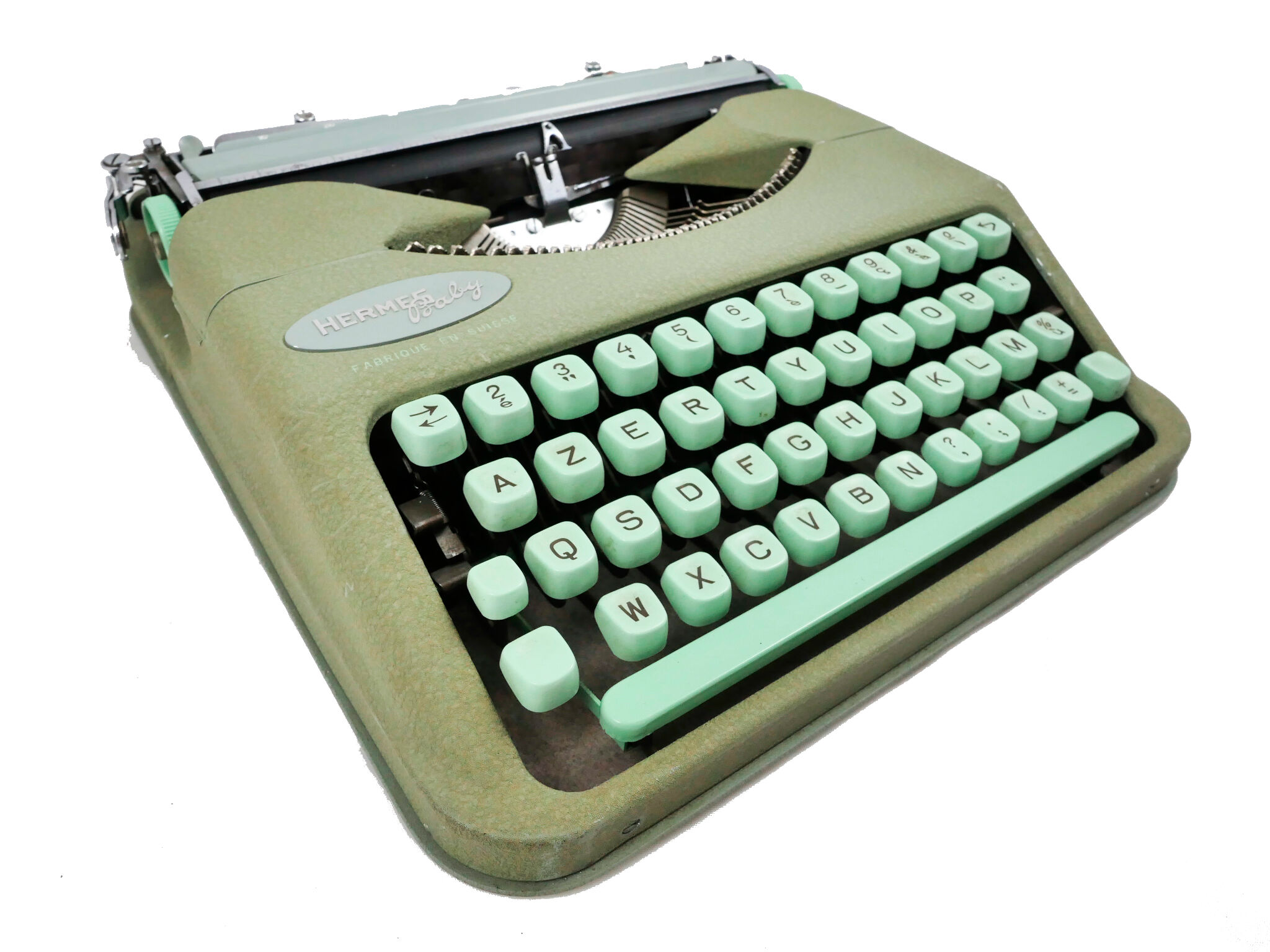 Hermes Baby green sage typewriter