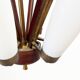 Lustre italien en teck et laiton