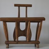 Brutalist magazine holder solid oak