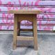 3 vintage square wooden stools