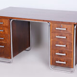 Bureau en chêne Bauhaus par Vichr a spol Tchéquie années 1930