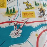 Affiche touristique Big Bear Lake (Californie) 1947