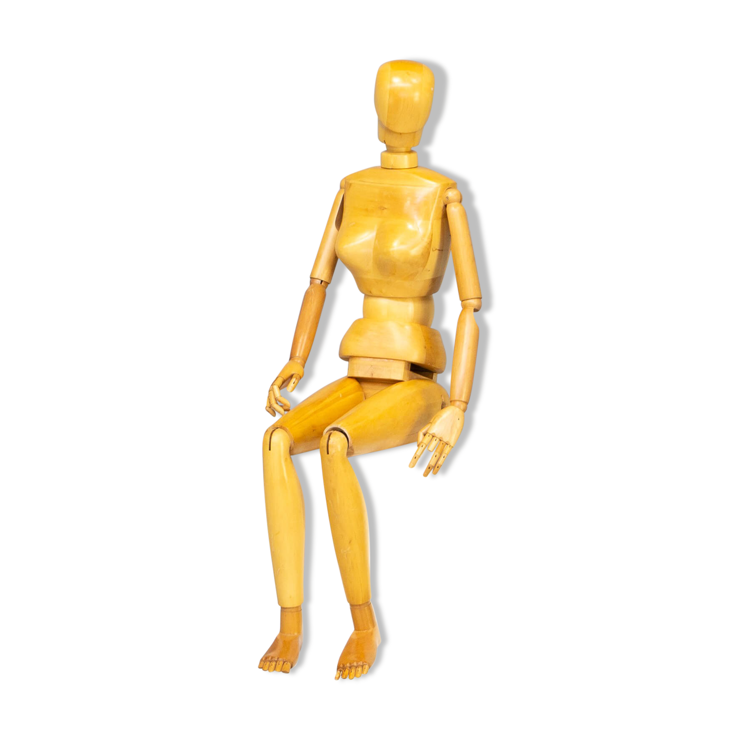 Live-size articulated wooden artist model mannequin