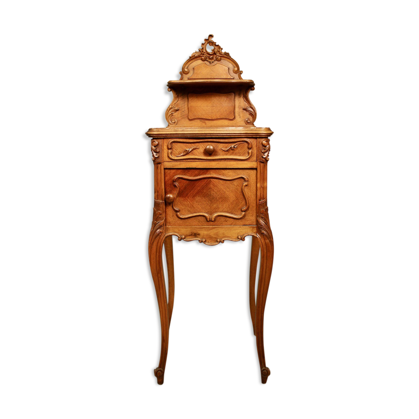 Walnut bedside table in Louis XV style 19th century