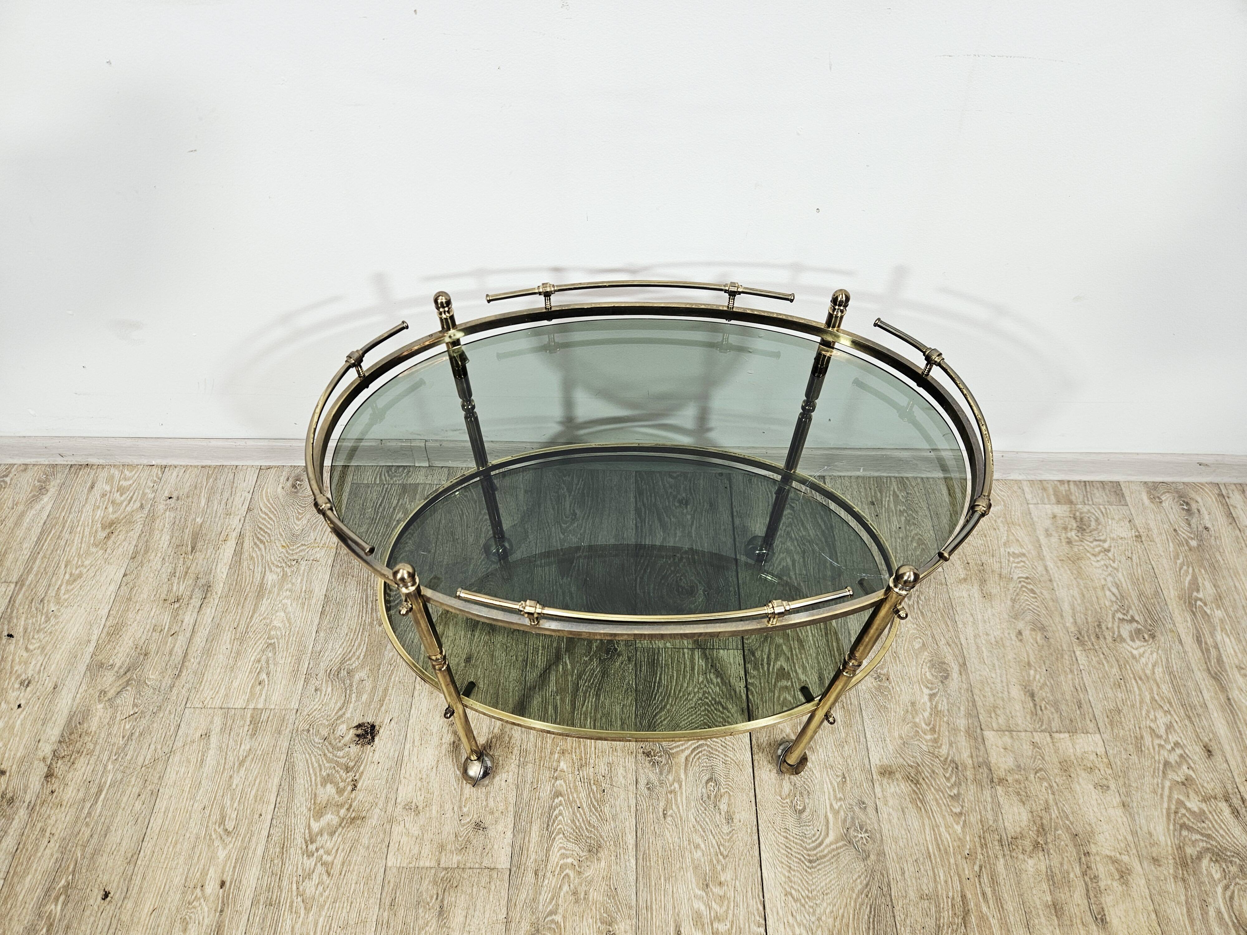 Brass bar cart / France, 1960s.