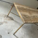 Table basse travertin et laiton