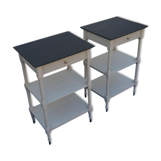 Pair of painted bedside tables