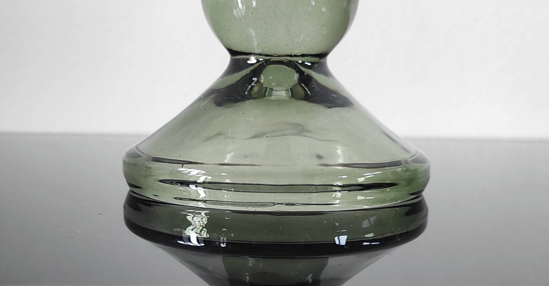 Bougeoir design en verre teinté