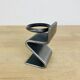 Brutalist wrought iron candlestick "Z"