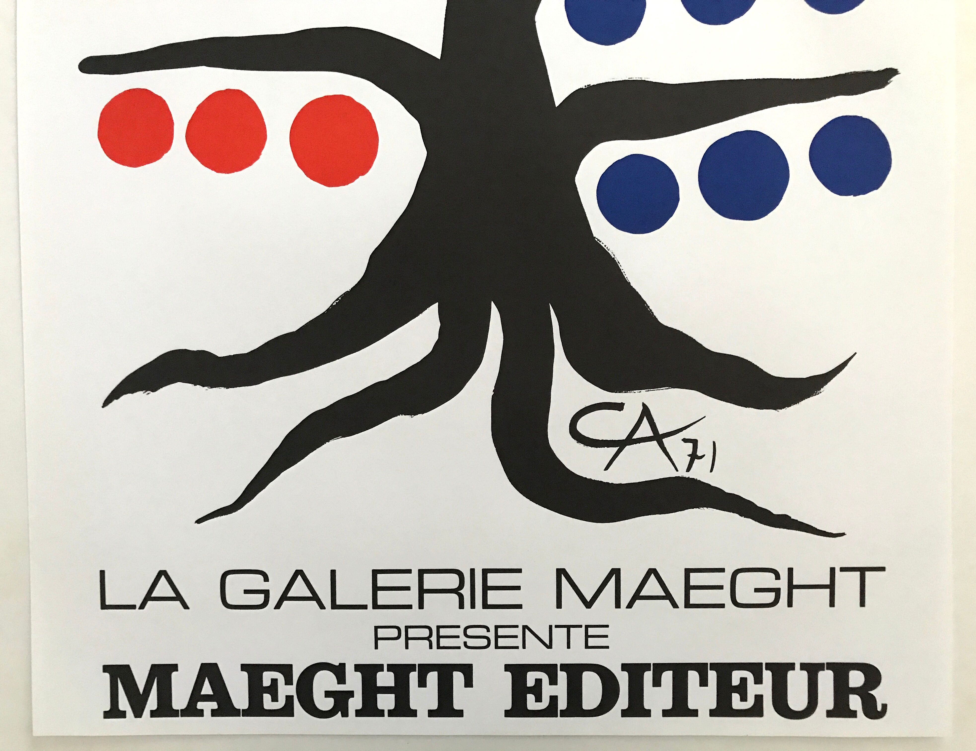 Original lithographic poster by Alexander Calder, The Tree, 1971