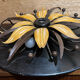 Floral metal ceiling light from the 70s/80s.